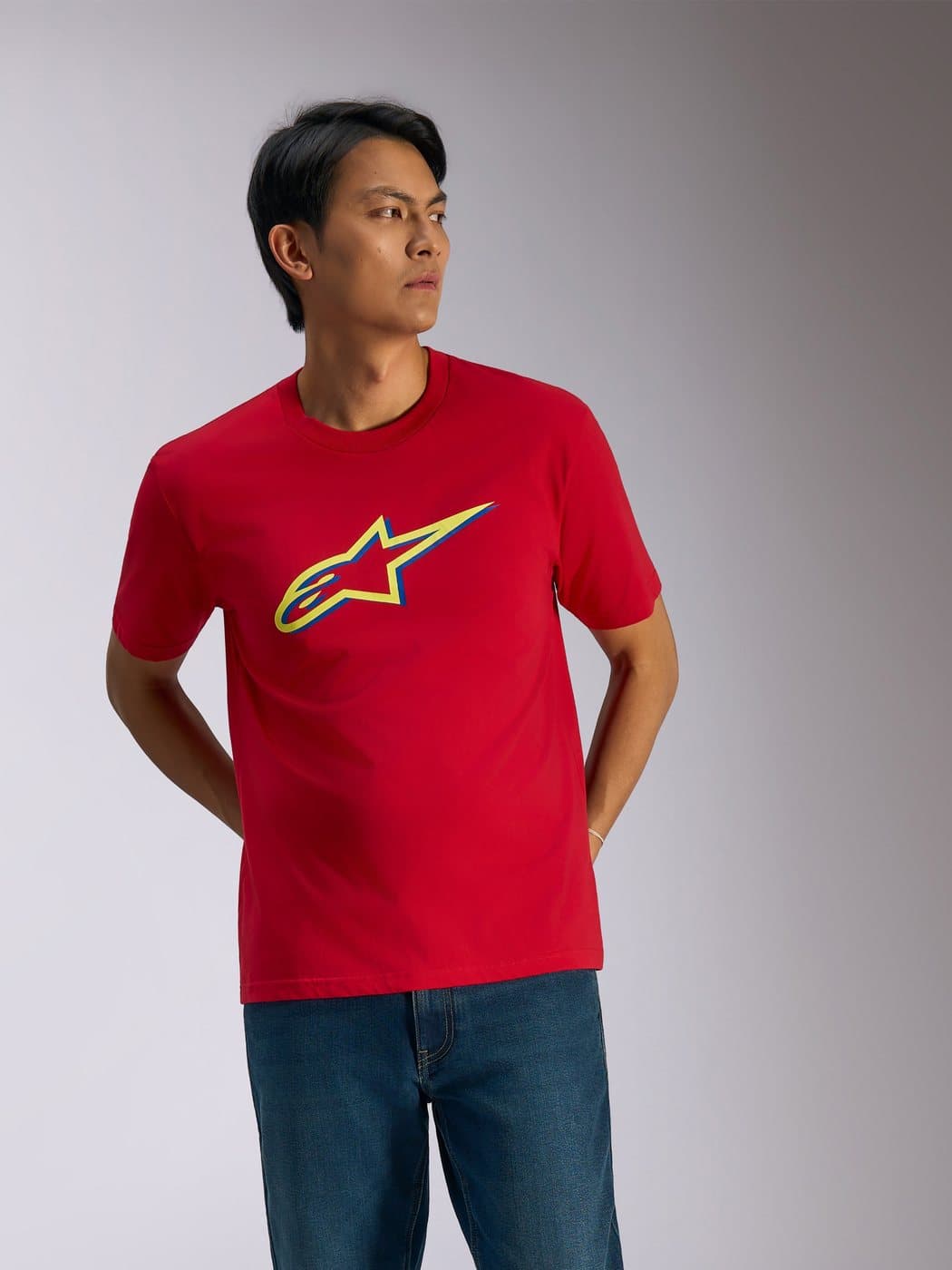 Alpinestars Ageless Shadow CSF T-Shirt Rood/Geel