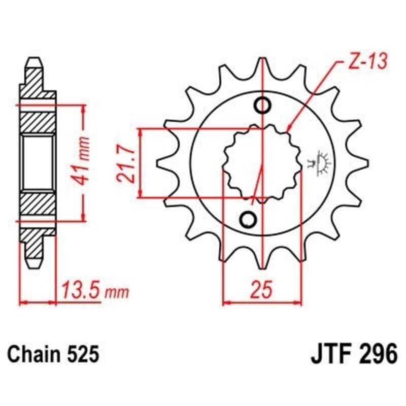 Jt Sprockets Staal Noise Free Voortandwiel - 525