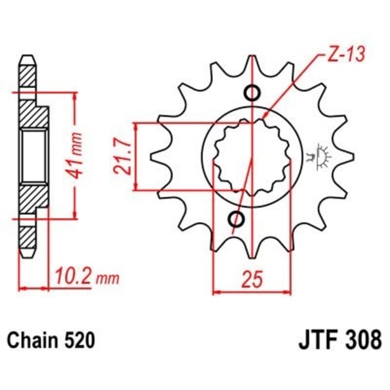 Jt Sprockets Staal Noise Free Voortandwiel - 520