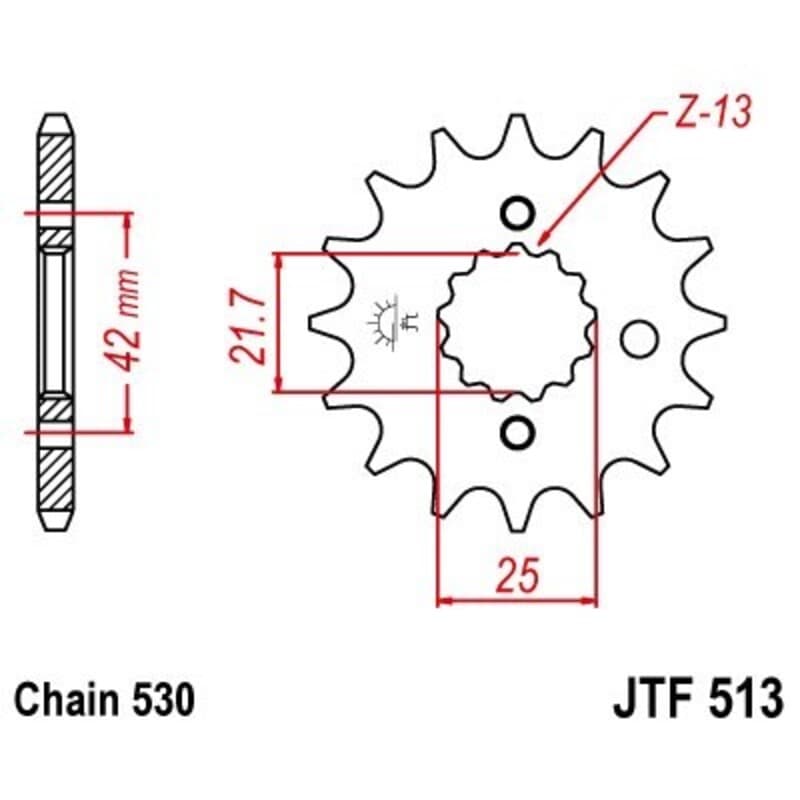 Jt Sprockets Steel Noise Free Front Sprocket - 530