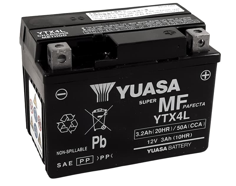 Yuasa W/C Accu Maintenance Free Factory Activated - Ytx4l Fa
