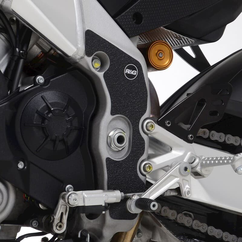 R&G Racing Laars Guard Set - Frame Zwart (2 Pieces) Aprilia Tuono V4 1100