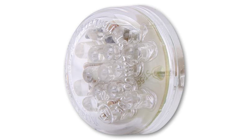 Shin Yo Disc Led Taillight Transparant Glass, E-Approved, E-Approved (1pc)