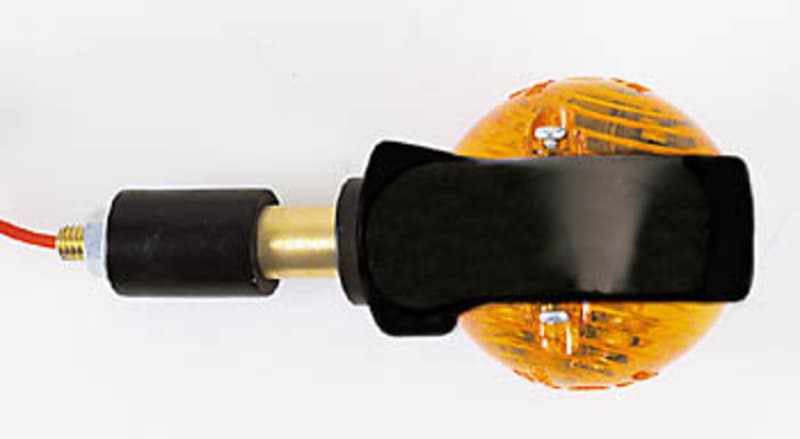 Shin Yo Ochsenauge Bulb Bar End Indicator Body Zwart / Lens Oranje (Paar), Voor