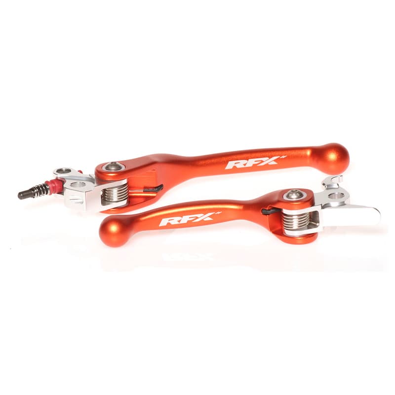 Rfx Race Series Flexible Levers Set - Orange - Brembo Brake / Magura Clutch