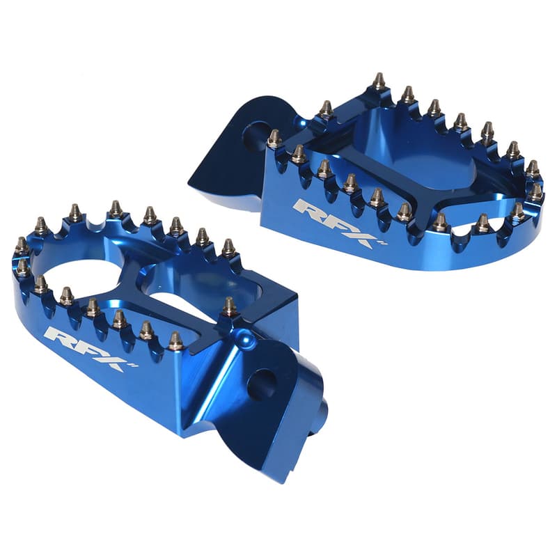 Rfx Pro Series Cnc Aluminium Footrests - Blue