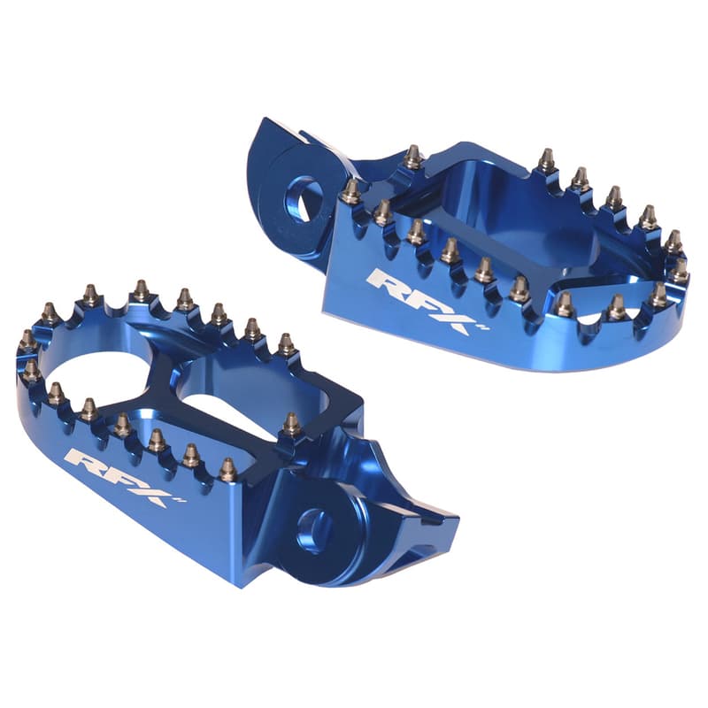 Rfx Pro Series Cnc Aluminium Footrests - Blue
