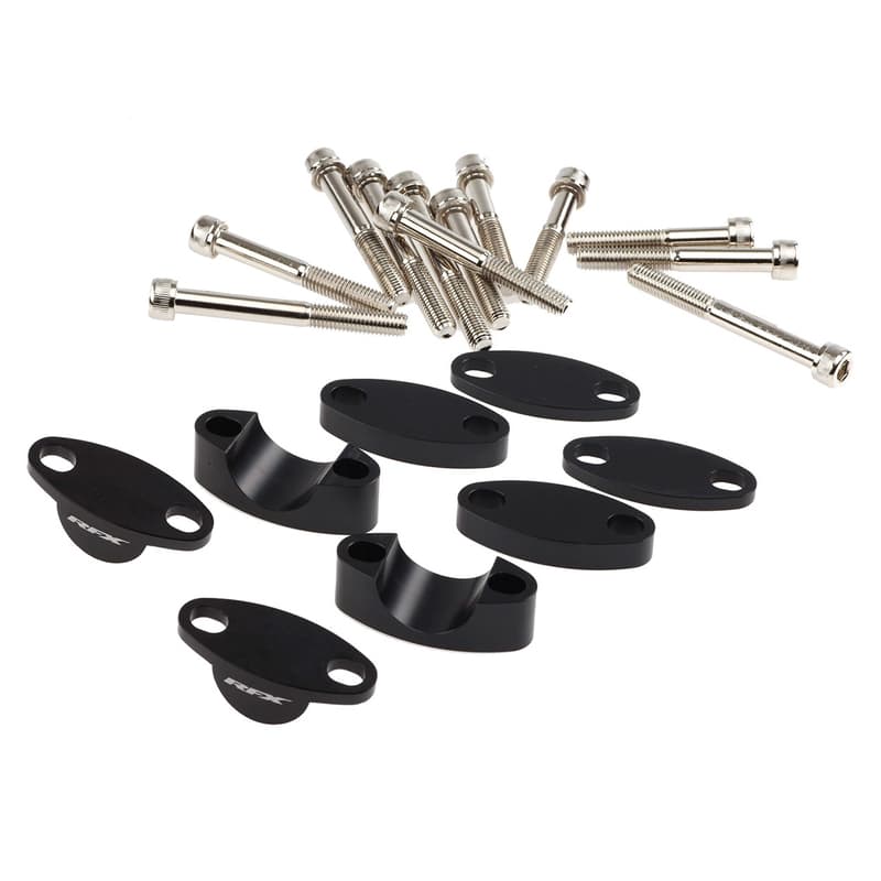 Rfx Race Handlebar Riser Kit 28.6mm (Noir) Universal Raises 25mm/30mm/35mm/40mm