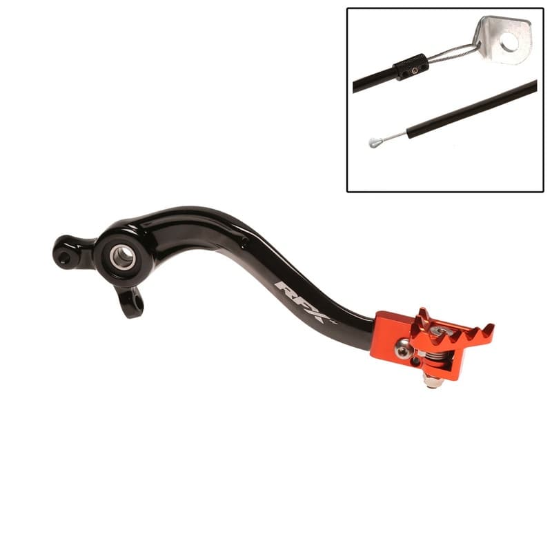 Rfx Pro Series Flexi-Tip Rear Brake Lever ) - Noir/Orange
