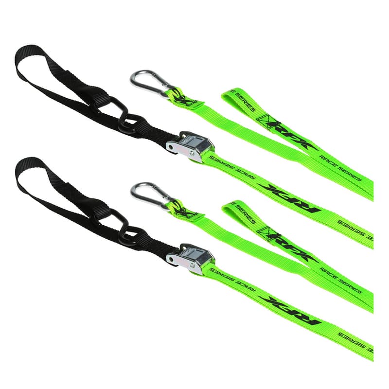 Rfx Race Series Spanbanden met Extra Loop & Carabiner Clip - Hi-Viz/Zwart