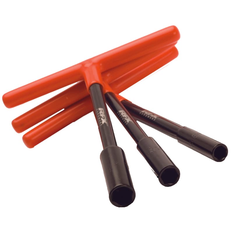 Rfx Pro Series T-Bar Set Standaard Reach met Rubber Handle 8mm/10mm/12mm - Zwart/Oranje