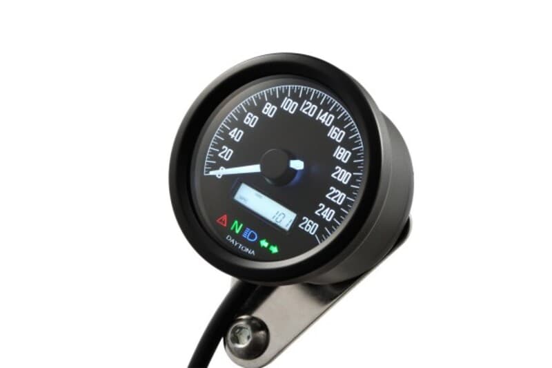 Daytona Velona 60 Speedometer 260 Km/H/Mph Incl. Control Lights - White Led