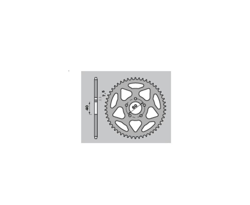 Pbr Achtertandwiel Staal Standaard - 428