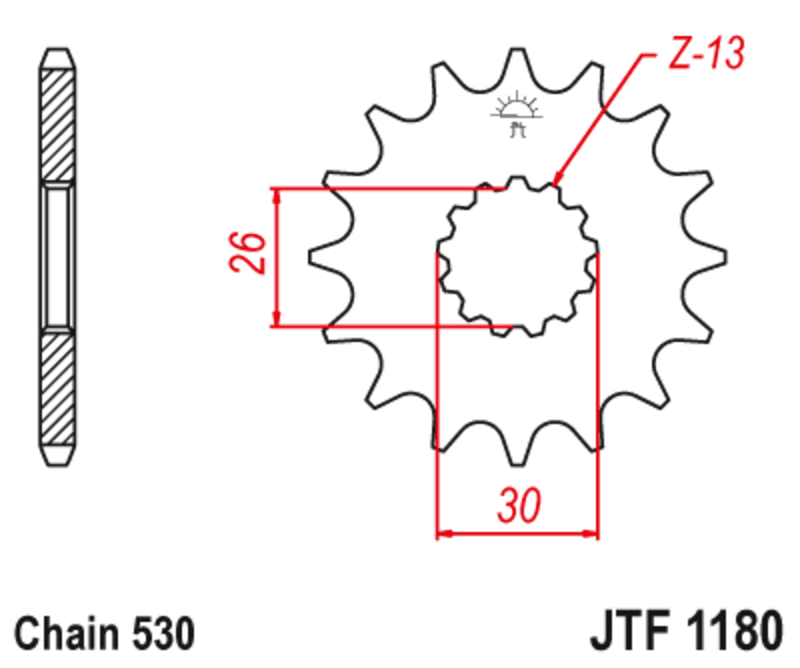 Jt Sprockets Staal Noise Free Voortandwiel - 530