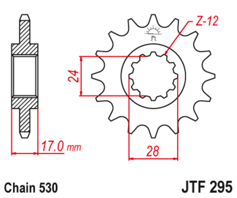 Jt Sprockets Staal Noise Free Voortandwiel - 525