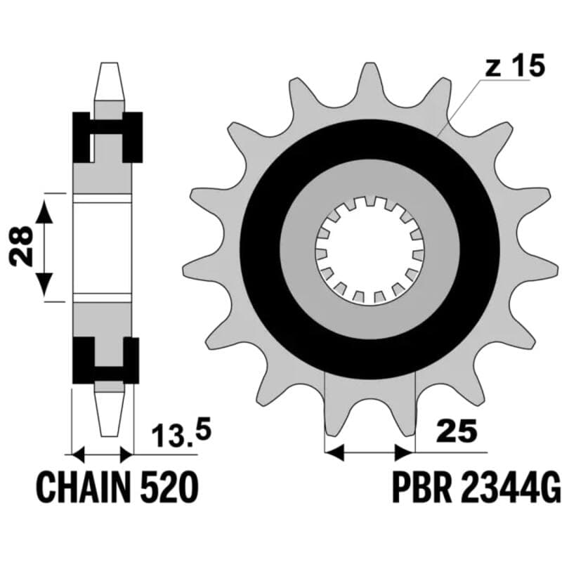 Pbr Steel Noise Free Front Sprocket - 520