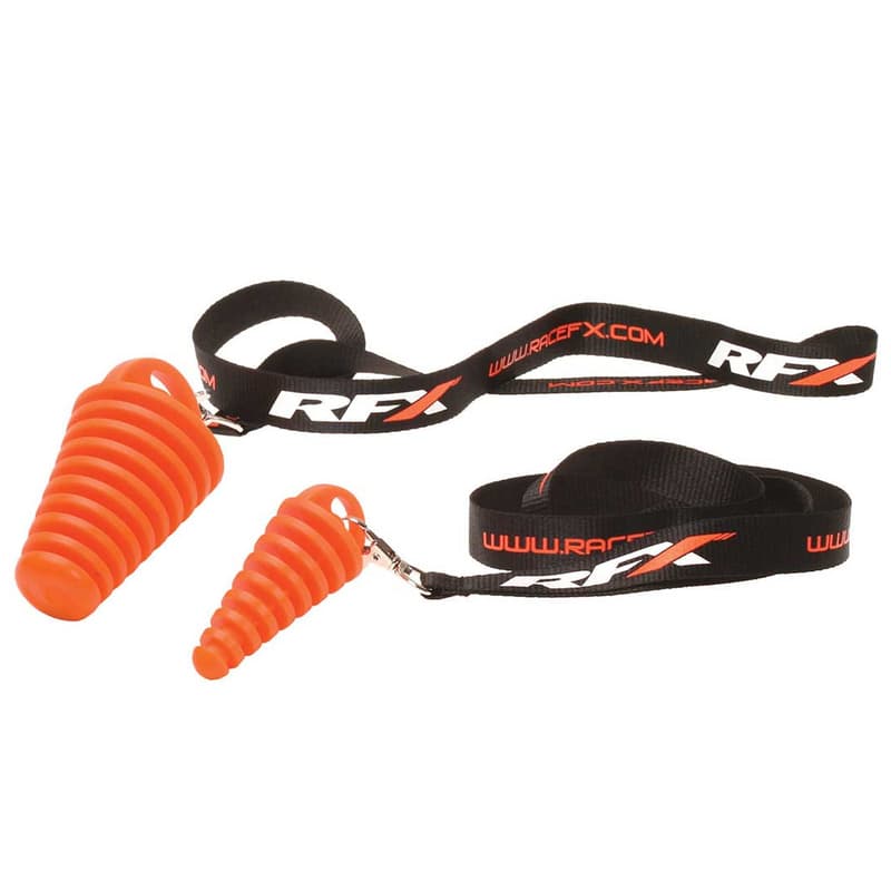 Rfx Race 4-Stroke Exhaust Bung With Lanyard - Orange
