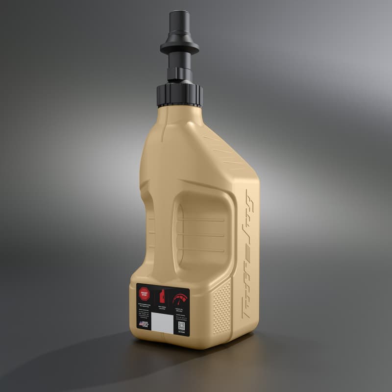 Tuffjug Tuff Jug 2.5g/10l Desert Tan Tuff Jug met Zwart Ripper Cap G3