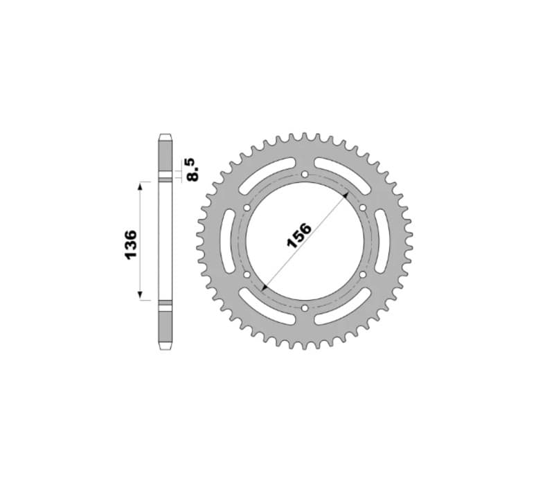 Pbr Achtertandwiel Aluminium Standaard - 420