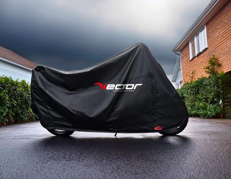 Vector H2o Indoor/Outdoor Protective Cover voor Motorcycle/Scooter met Windscreen - Zwart - Xl