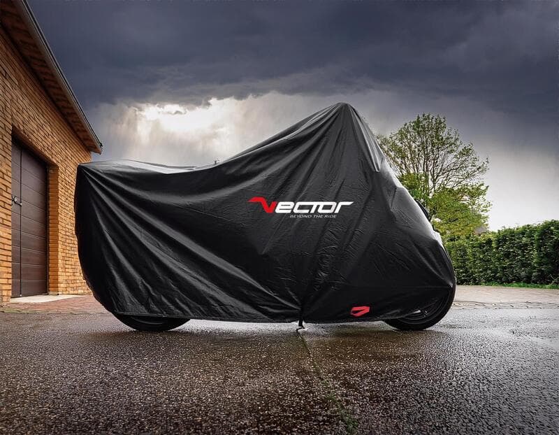 Vector Zwart Cotton Outdoor Protective Cover - Moto/Scooter - Zwart - S
