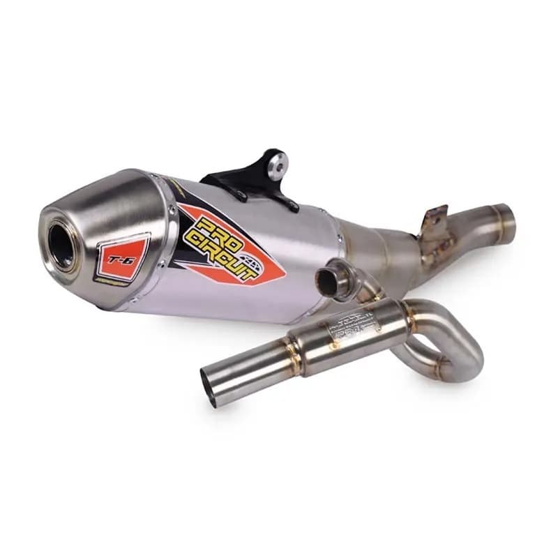 Pro Circuit T-6 Stainless Full System Stainless Steel-Titanium/Carbon End-Cap