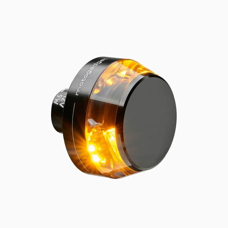 Motogadget Mo.Blaze Disc Dark Led Indicator Body Zwart / Lens Smoked (1pc), Voor Left