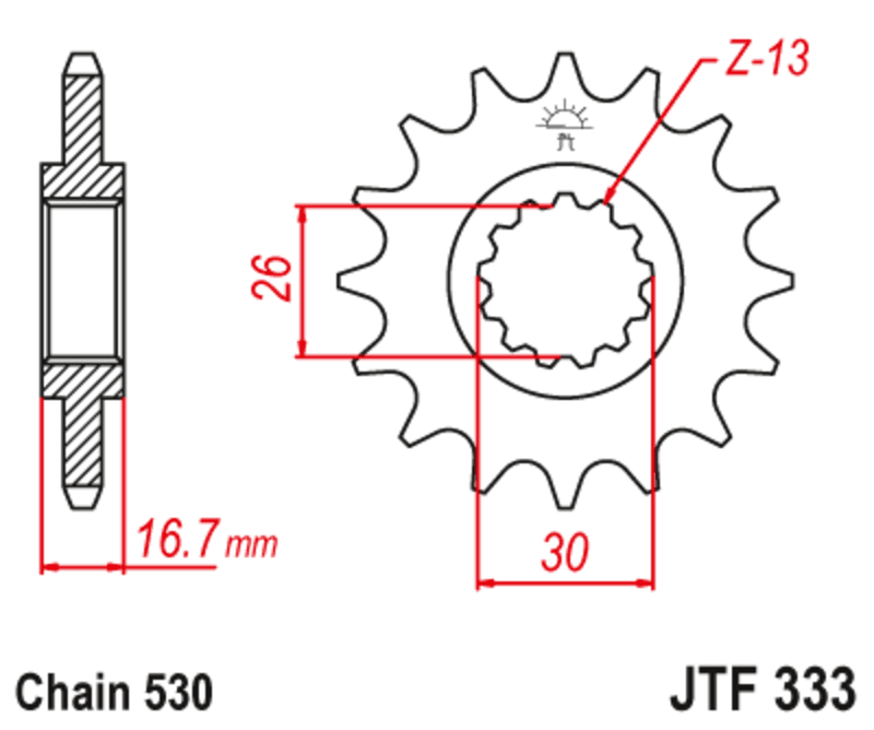Jt Sprockets Steel Noise Free Front Sprocket - 530