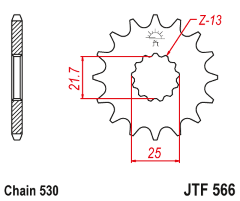 Jt Sprockets Steel Noise Free Front Sprocket - 530