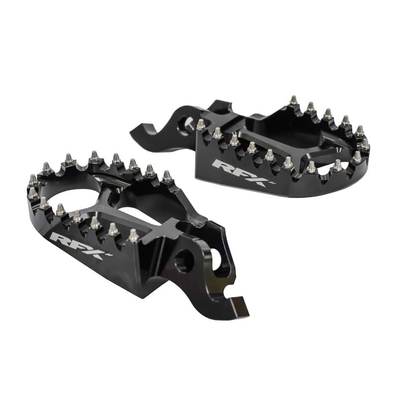 Rfx Pro Series Cnc Aluminium Footrests - Black