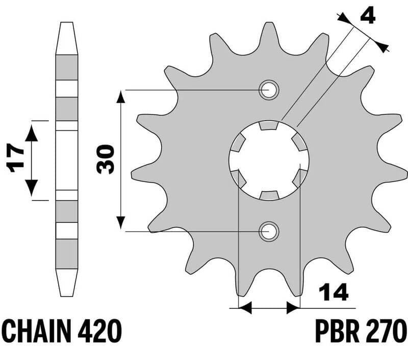 Pbr Steel Standard Front Sprocket - 420