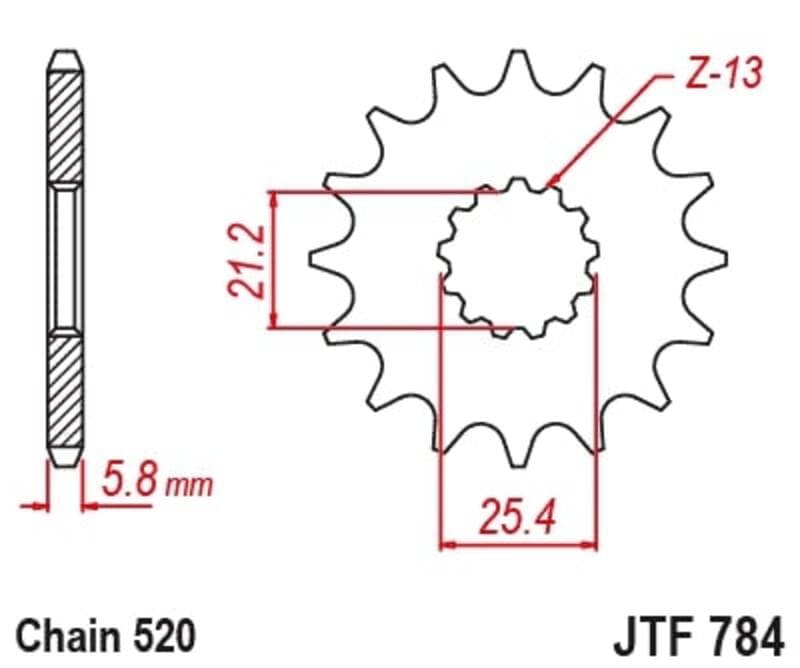 Jt Sprockets Staal Noise Free Voortandwiel - 520