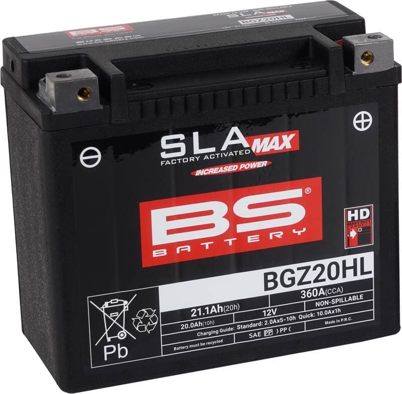 Bs Battery Sla Max Accu Maintenance Free Factory Activated - Bgz20hl