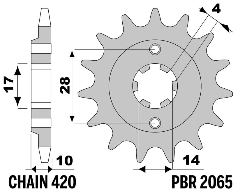 Pbr Steel Standard Front Sprocket - 420