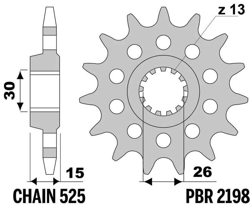 Pbr Steel Noise Free Front Sprocket - 525