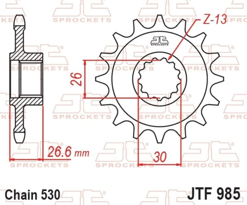 Jt Sprockets Steel Noise Free Front Sprocket - 530