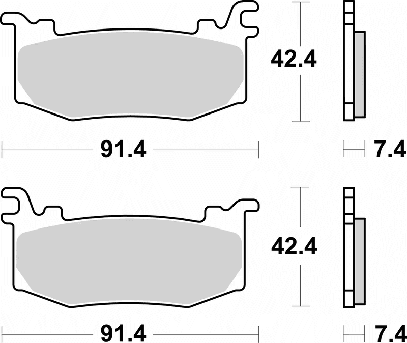 Brembo Street Sintered Metal Brake Pads - 07bb44sa
