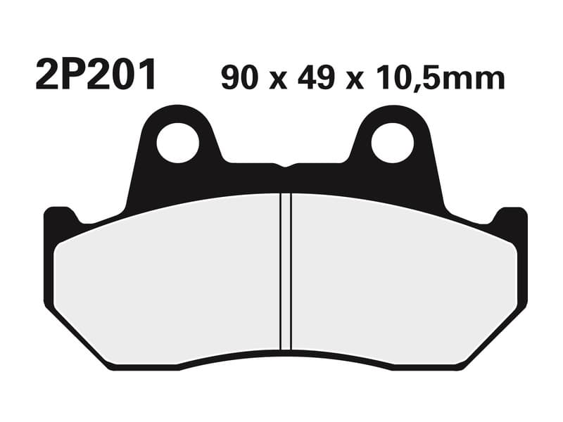 Nissin Street Semi-Metallic Brake Pads - 2p-201ns