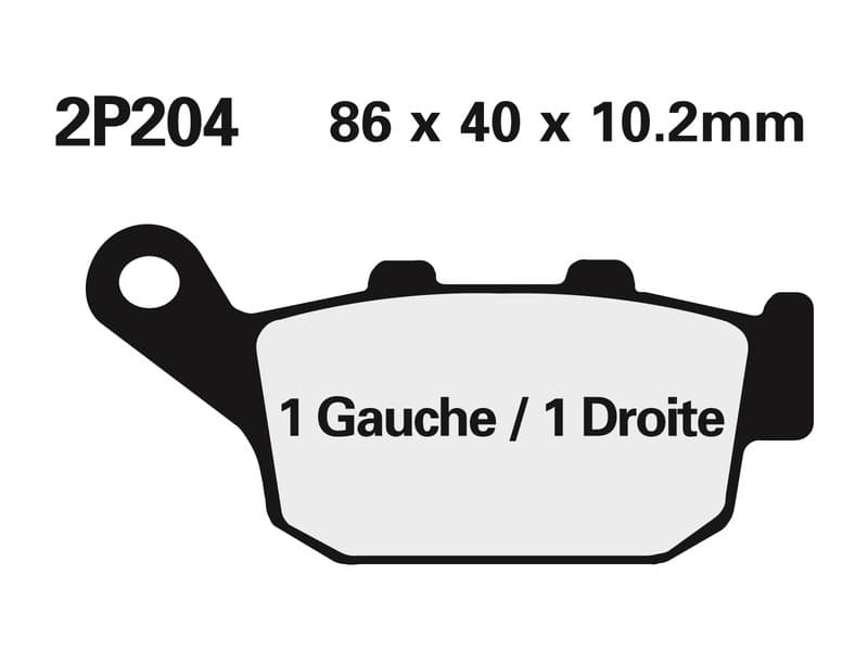 Nissin Street Semi-Metallic Brake Pads - 2p-204ns