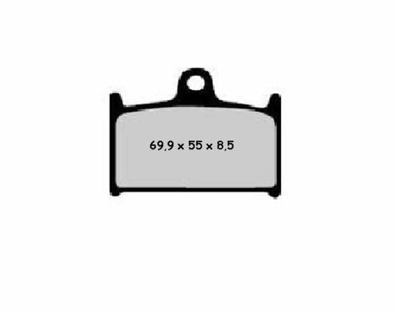 Nissin Street Semi-Metallic Brake Pads - 2p-208ns