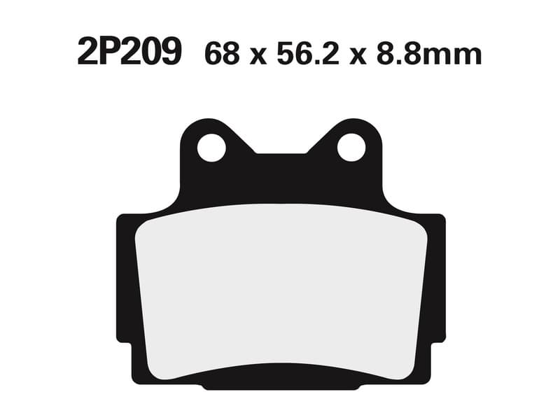 Nissin Street Semi-Metallic Brake Pads - 2p-209ns