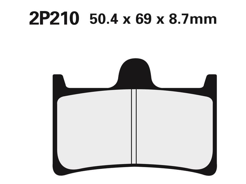 Nissin Street Semi-Metallic Brake Pads - 2p-210ns