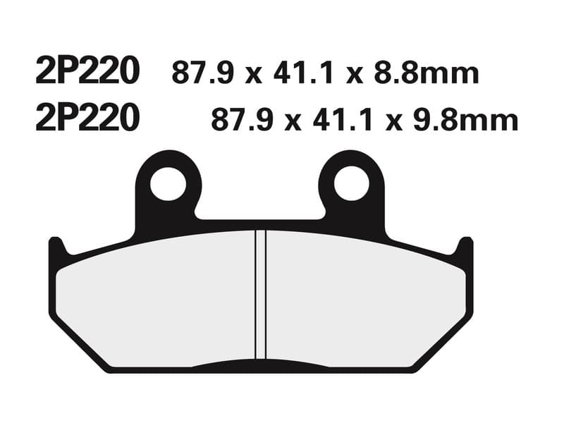Nissin Street Semi-Metallic Brake Pads - 2p-220ns