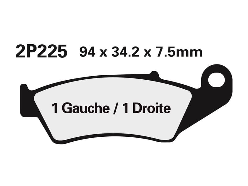 Nissin Off-Road Semi-Metallic Remblokken - 2p-225gs