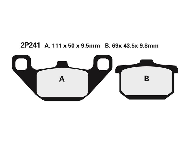Nissin Street Semi-Metallic Remblokken - 2p-241ns