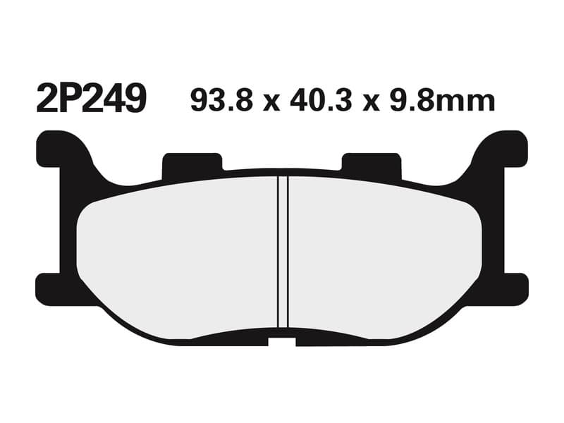 Nissin Street Semi-Metallic Brake Pads - 2p-249ns
