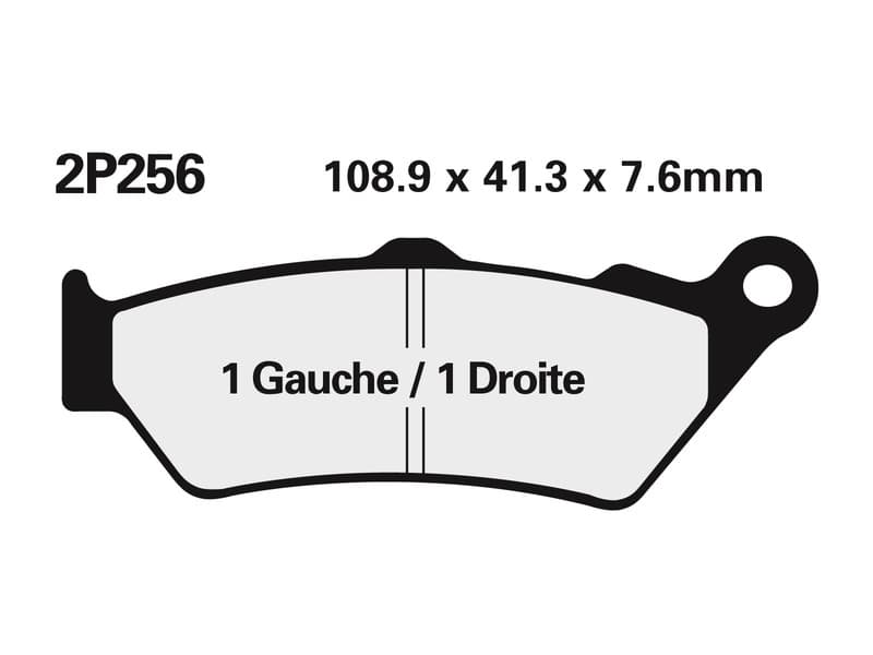 Nissin Street Semi-Metallic Brake Pads - 2p-256ns