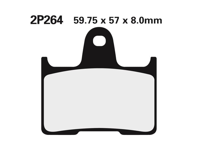 Nissin Street Semi-Metallic Brake Pads - 2p-264ns