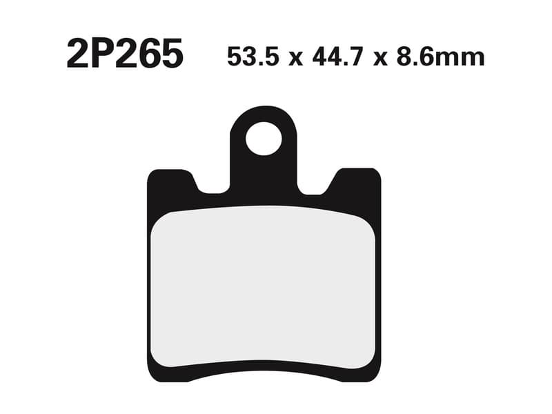 Nissin Street Semi-Metallic Brake Pads - 2p-265ns