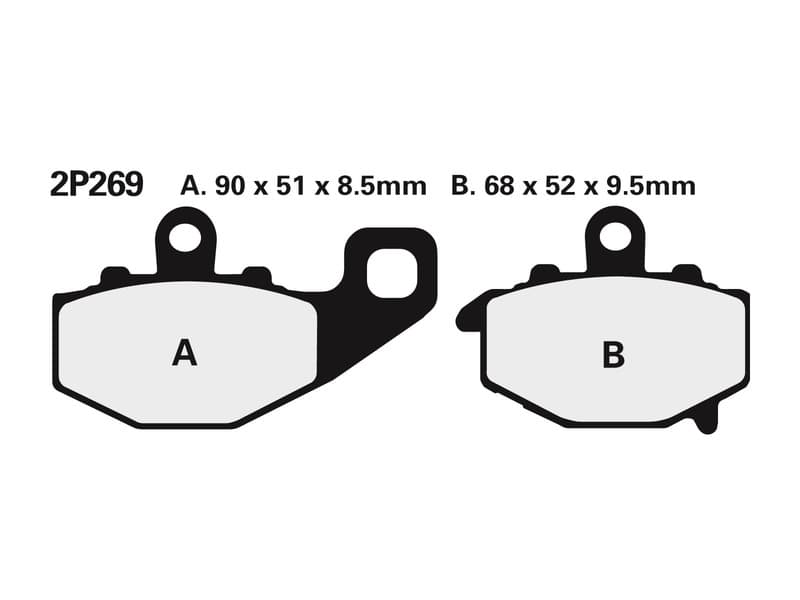 Nissin Street Semi-Metallic Brake Pads - 2p-269ns
